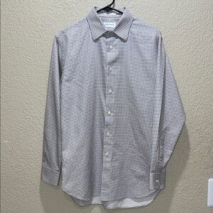 John W. Nordstrom Men's Black and White Checkered Shirt
